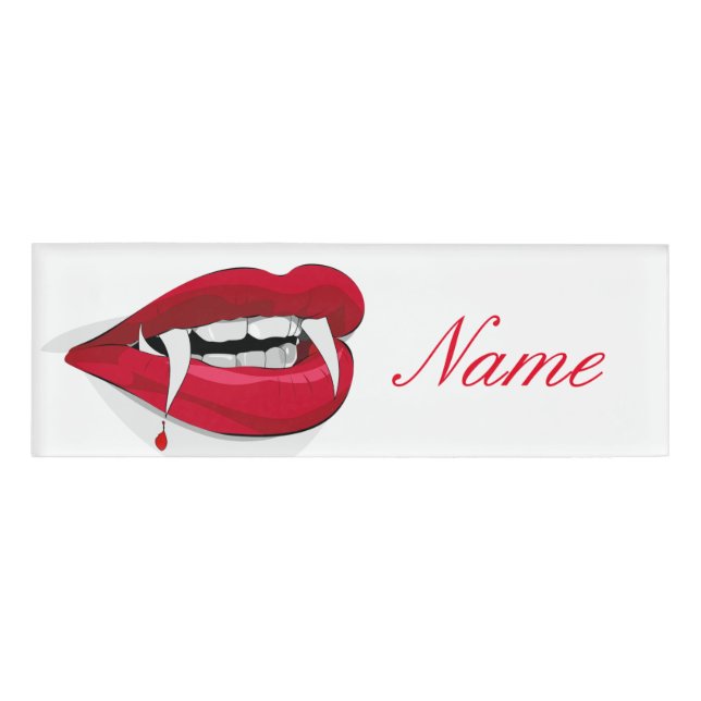 Vampire Smile Thunder_Cove Name Tag (Front)