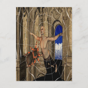 Vampire Spiders Web Postcard