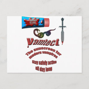 Vampire Sunscreen Postcard