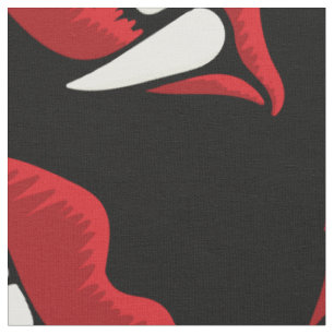 Vampire Teeth Funny Halloween Fabric