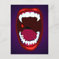 Vampire Teeth Horror Show Monster Fangs Red Purple