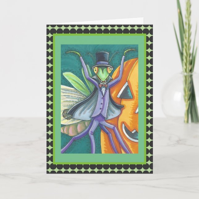 VAMPIRE TRANSYLVANIA PRAYING MANTIS GREETING CARD (Front)