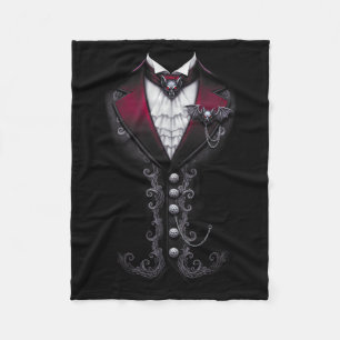 Vampire Tuxedo Funny Halloween Costume Fleece Blanket