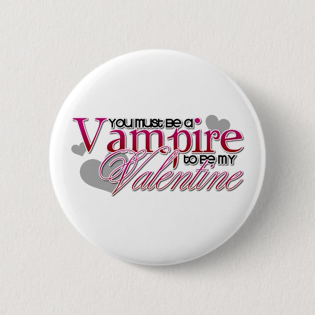 Vampire Valentine 6 Cm Round Badge (Front)