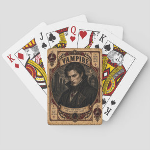 Vampire, Vintage Circus Monsters Playing Cards