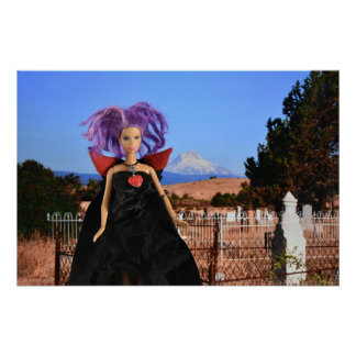 Vampire visits the cemetary poster