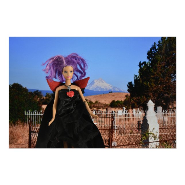 Vampire visits the cemetary poster (Front)
