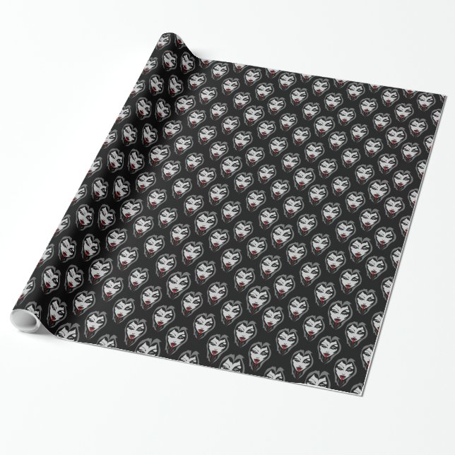 Vampire Wrapping Paper Cute Vampire Gift Paper (Unrolled)