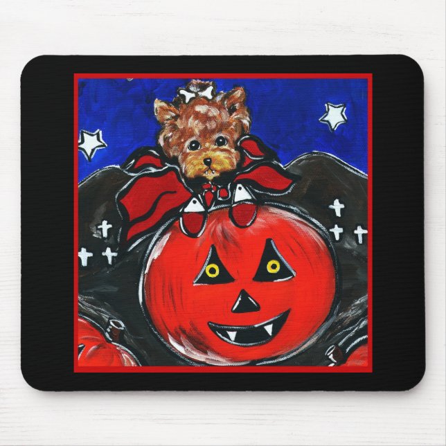 Vampire Yorkie Mousepad (Front)
