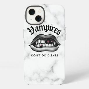 Vampires Don't Do Dishes Funny Goth iPhone 13 Case