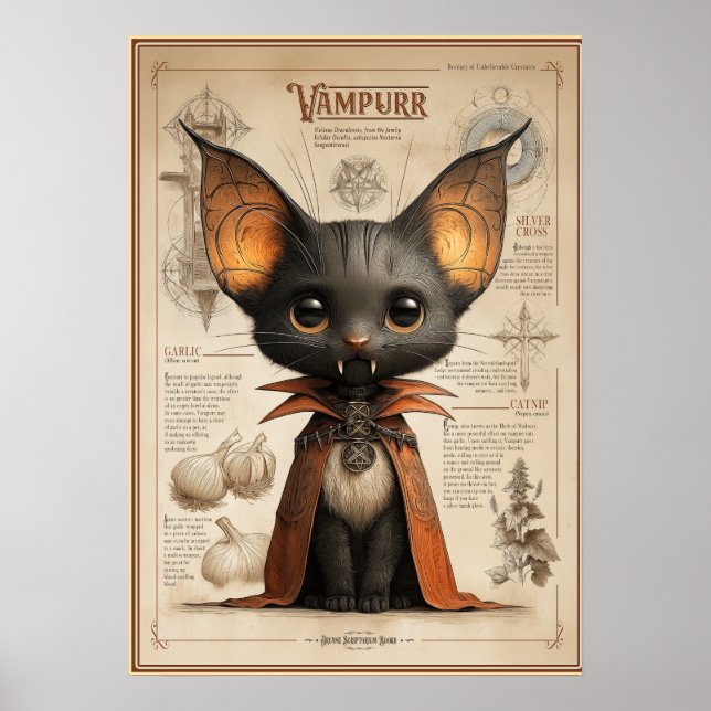 Vampurr: Cat Vampire Creature Poster (Front)