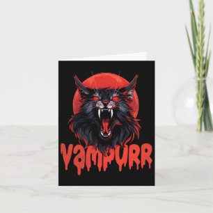 Vampurr Coon Spooky Vampire Halloween Maine Coon C Card