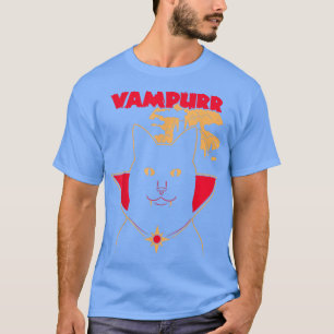 Vampurr Halloween Costume Funny Vampire Kitten Cat T-Shirt