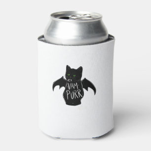 Vampurr Stay Spooky cute cat funny cat black   Can Cooler