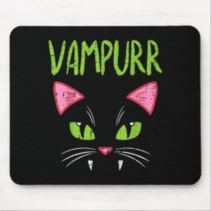 Vampurr Vampire Cat Funny Halloween Costume Women Mouse Pad