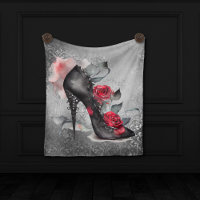 Vampy Spiked Stiletto | Red Rose High Heel Grunge