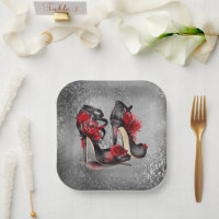 Vampy Strappy Stilettos | Red Rose Heels on Grunge