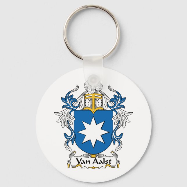 Van Aalst Family Crest Key Ring (Front)