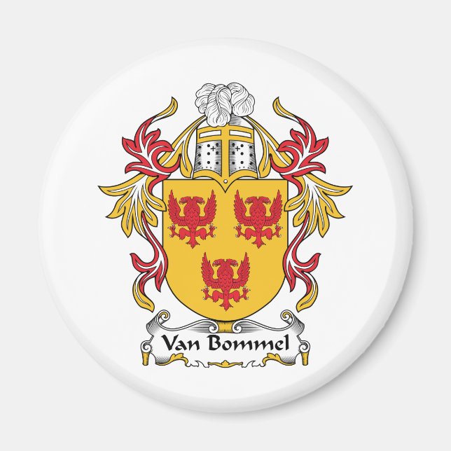 Van Bommel Family Crest Magnet (Front)