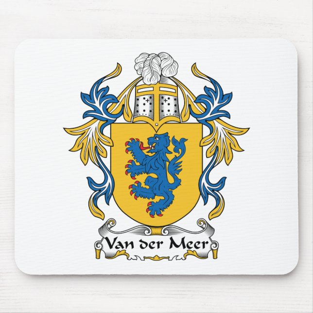 Van der Meer Family Crest Mouse Pad (Front)