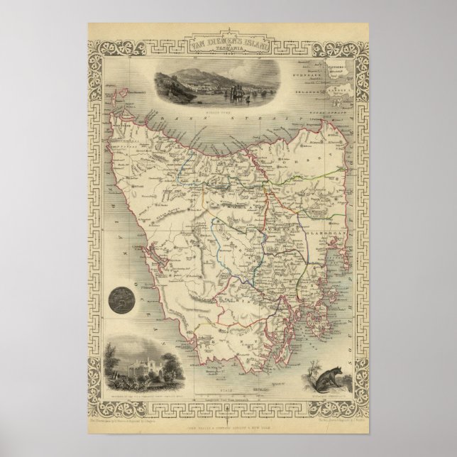Van Diemen's Island or Tasmania Poster (Front)
