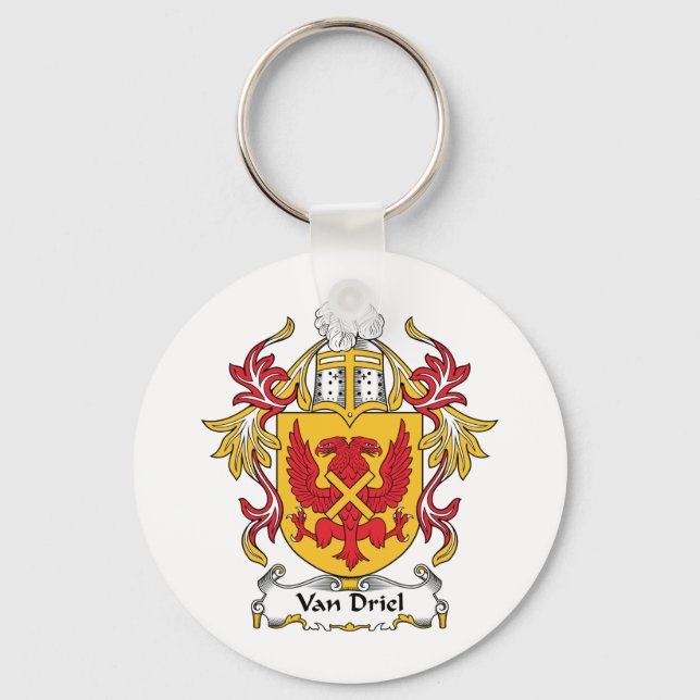 Van Driel Family Crest Key Ring (Front)