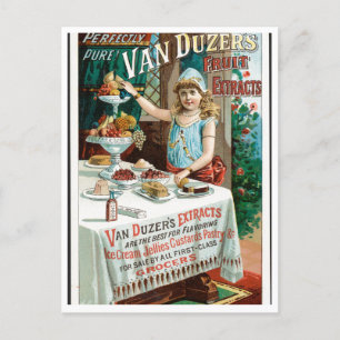 Van Duzer's Fruit Extracts Vintage Advertising Art Postcard