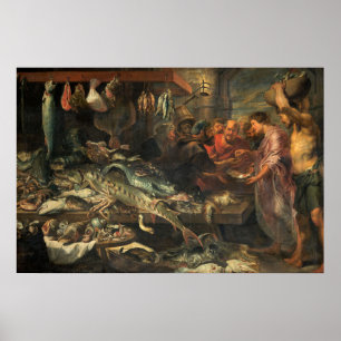 Van Dyck - Frans Snyders And Fish Market Poster