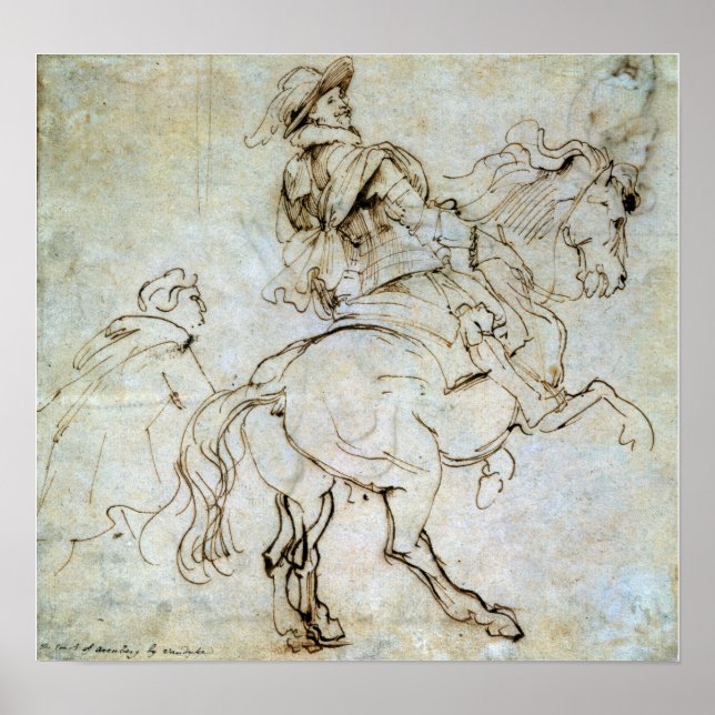 Van Dyck - Study For An Equestrian Albert De Ligne Poster (Front)