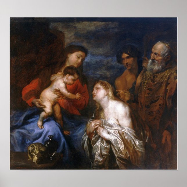 Van Dyck - Virgin, Child with Repenting Sinners Poster (Front)