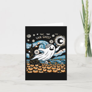 Van Ghost Art Teacher Halloween 2 Card