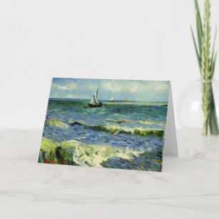 Van Gogh - A Fishing Boat at Sea Card