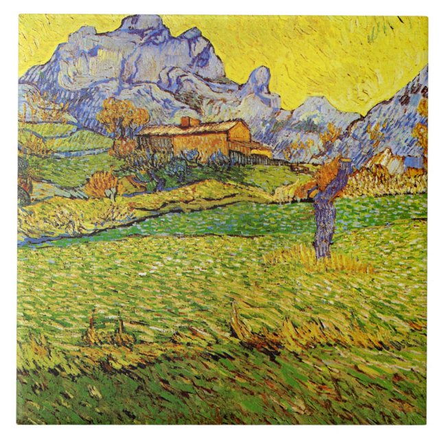 Van Gogh - A Meadow in the Mountain, Tile (Front)