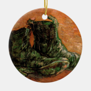 Van Gogh, A Pair of Shoes, Vintage Still Life Ceramic Tree Decoration