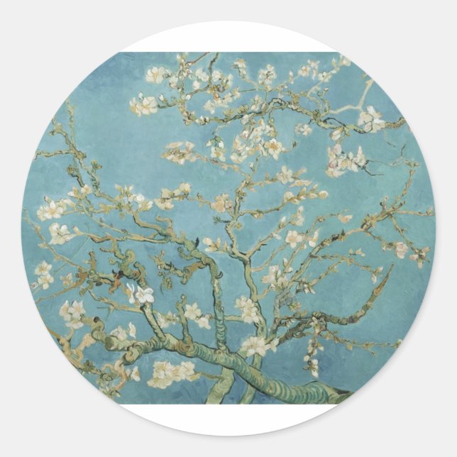 Van Gogh Almond Blossom Classic Round Sticker (Front)