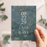 Van Gogh Almond Blossom Floral Wedding Save The Date<br><div class="desc">Wedding save the date cards featuring elegant modern typography on floral painting of Almond Blossom's by Vincent Van Gogh.</div>