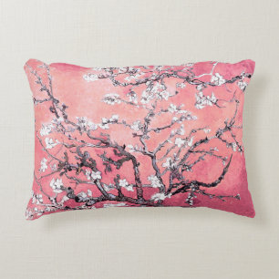 Van Gogh Almond Blossom peach pink Decorative Cushion