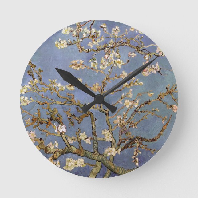 Van Gogh Almond Blossom Round Clock (Front)