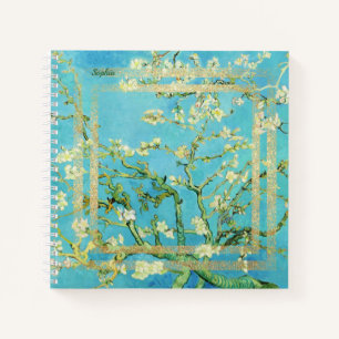 Van Gogh Almond Blossom with Gold Dust Notebook