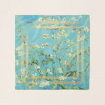 Van Gogh Almond Blossom with Gold Dust Scarf<br><div class="desc">Almond Blossom Tree by the world-famous Dutch painter Vincent van Gogh. Beautiful spring blossoms against a turquoise teal sky.
The design includes golden elements. You can edit the name or delete it by leaving the text box empty. Perfect for nature lovers and art lovers.</div>