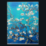 Van Gogh Almond Blossoms bright turquoise Notebook<br><div class="desc">Almond Blossoms Blue Background Notepad/Notebook/Journal: Indulge in the artistic brilliance of Vincent Van Gogh's Almond Blossoms with our Almond Blossoms Blue Background Notepad/Notebook/Journal. The classic painting graces a background of soothing blue tones, adding a touch of elegance to your writing and note-taking experiences. With its high-quality paper and exquisite design,...</div>