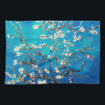 Van Gogh Almond Blossoms Bright Turquoise Tea Towel<br><div class="desc">Vincent Van Gogh Almond Blossoms Artist: Vincent Van Gogh Title: Almond Blossoms Altered by 2sweet4wordsDesigns / PureVintageLove wrapping paper,  gift wrap,  gift wrap paper,  tissue paper,  elegant,  impressionism,  Vincent Van Gogh,  Van Gogh,  Almond Blossoms,  flowers,  floral, </div>