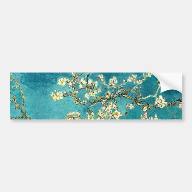 Van Gogh Almond Blossoms Classic Impressionism Bumper Sticker (Front)
