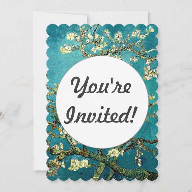 Van Gogh Almond Blossoms Classic Impressionism Invitation (Front)