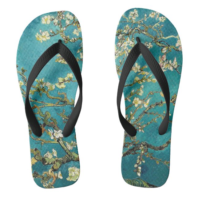Van Gogh Almond Blossoms Classic Impressionism Jandals (Footbed)