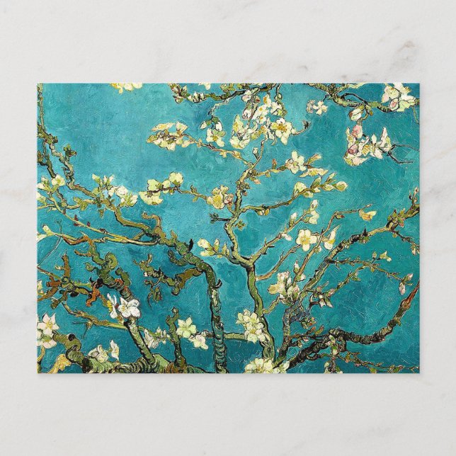 Van Gogh Almond Blossoms Classic Impressionism Postcard (Front)