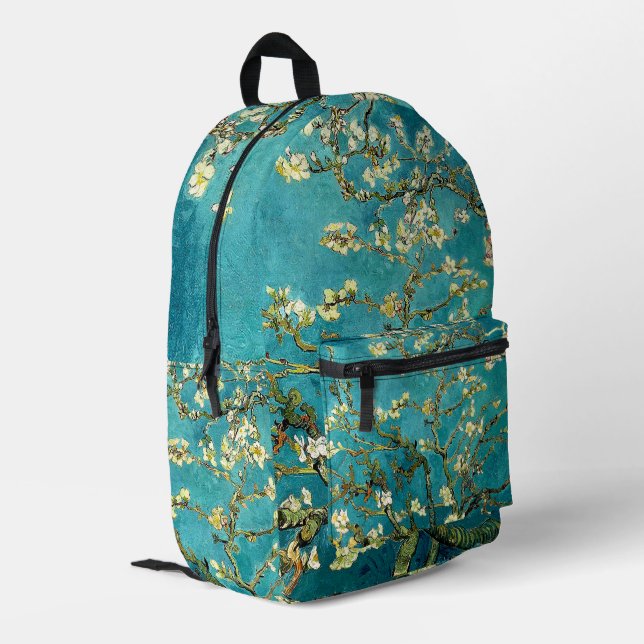 Van Gogh Almond Blossoms Classic Impressionism Printed Backpack (Back Corner Left)