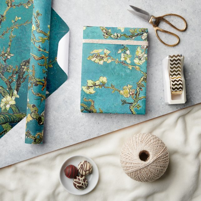 Van Gogh Almond Blossoms Classic Impressionism Wrapping Paper (Crafts)