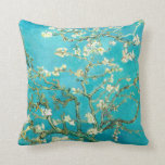 VAN GOGH Almond Blossoms Cushion<br><div class="desc">"van gogh",  vincent,  "almond blossoms",  flowers,  "famous painting",  vintage,  "fine art",  floral,  blue</div>