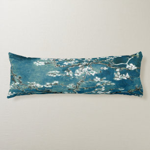 Van Gogh Almond Blossoms Dark Teal Body Cushion